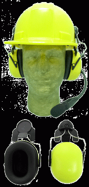 HP80-Y Hörsprechgarnitur gelb für Helmbefestigung